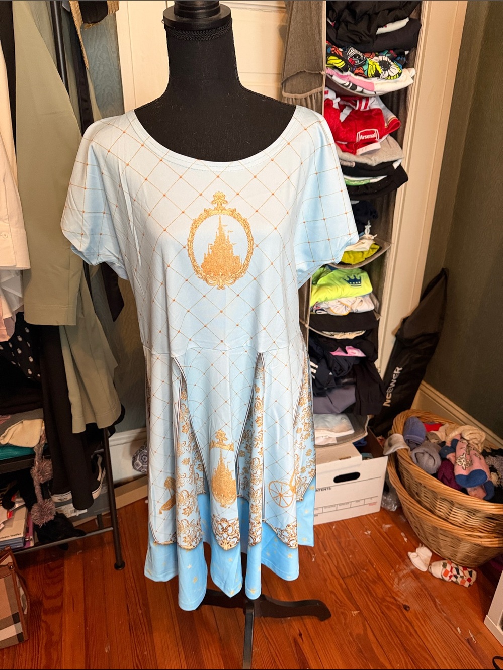Handmade Disney Cinderella Skater Dress Size XXL Jersey Material